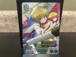 Union arena Kurapika Super Pre release Winner Card (Scratched) - Image 1