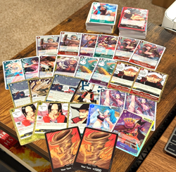 One Piece TCG The Azure Sea's Seven (OP14) Bulk Lot C UC R SR L DON 150+ Cards - Image 1