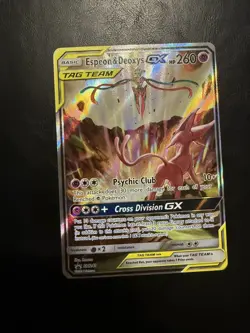 Espeon & Deoxys GX Full Art NM SM240 Sun & Moon Promo Pokemon TCG Card - Image 1