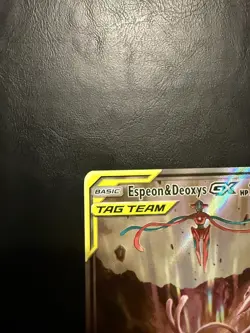 Espeon & Deoxys GX Full Art NM SM240 Sun & Moon Promo Pokemon TCG Card - Image 2