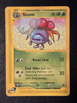 Pokemon Gloom 78/165 - Uncommon (Expedition Base Set) - Damaged Pokemon Card - Image 1