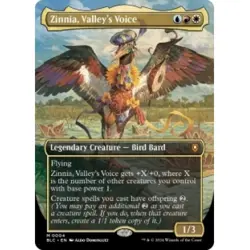 Zinnia, Valley's Voice (borderless) X4 M/NM Magic MTG Bloomburrow: Commander - Image 1