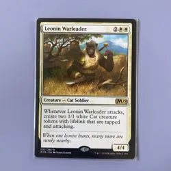 MTG - Leonin Warleader - M19 - Regular Rare #023 - Image 1