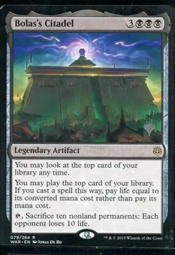 2019 Magic the Gathering Bolas's Citadel Legendary Artifact Promo Lightly Played - Image 1