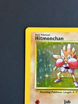 Pokemon Hitmonchan 7/102 Base Set Holo LP/MP - Image 3