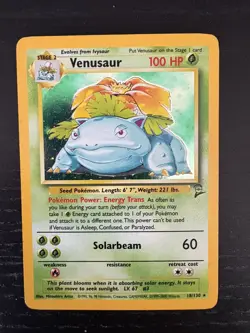 Venusaur Holo Rare Base Set 2 018/130 LP Pokemon TCG - Image 2