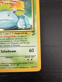 Venusaur Holo Rare Base Set 2 018/130 LP Pokemon TCG - Image 4