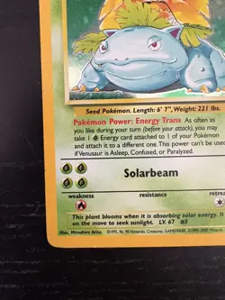 Venusaur Holo Rare Base Set 2 018/130 LP Pokemon TCG - Image 5