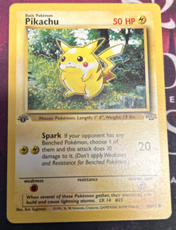 1999 Pikachu Pokemon Jungle 1st Edition 60/64 LP - Image 1