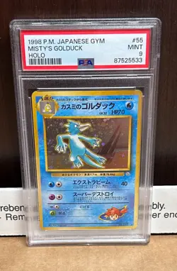 MISTY'S GOLDUCK NO. 055 GYM HEROES POKEMON JAPANESE HOLO 1998 PSA Mint 9 - Image 1