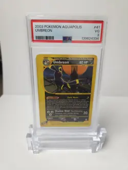 2003 POKEMON AQUAPOLIS #41 UMBREON 41/147 NON HOLO VG PSA 3 - Image 1