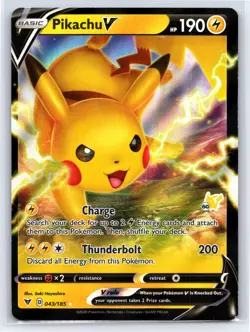 Pikachu V 043/185 - Pokemon Vivid Voltage - Ultra Rare - NM - Image 1