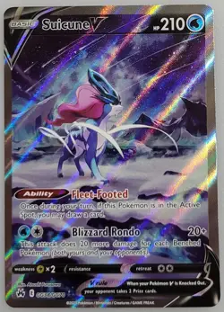 Suicune V GG38/GG70 Pokemon Crown Zenith: Galarian Gallery Holo NM - Image 1