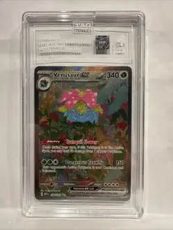 Pokemon Venusaur ex 151 MEW EN Special Illustration Rare #198 TAG 9 Mint - Image 1