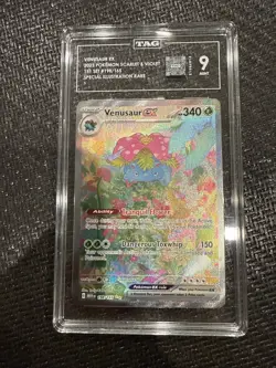 Pokemon Venusaur ex 151 MEW EN Special Illustration Rare #198 TAG 9 Mint - Image 3