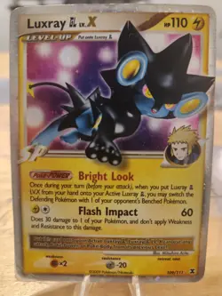 Pokemon Rising Rivals Luxray Lv.X Holo #109 Very Rare MP! - Image 1