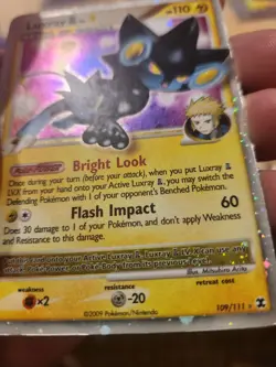 Pokemon Rising Rivals Luxray Lv.X Holo #109 Very Rare MP! - Image 4