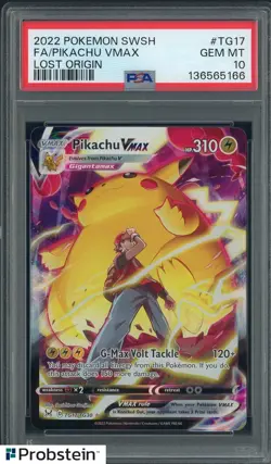 2022 Pokemon SWSH Lost Origin #TG17 Pikachu Vmax FA PSA 10 GEM MINT - Image 1
