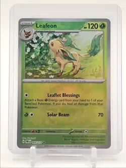 LEAFEON 2025 POKEMON PRISMATIC EVOLUTIONS MASTER BALL HOLO 005/131 Q0165 - Image 1