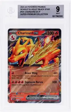 2023 Pokemon Scarlet & Violet #161 Charizard ex Promo BGS 9 MT HOLO - Image 1