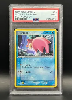 PSA 9 MINT- Slowpoke 83/113 Reverse Holo -Pokemon 2005 EX Delta Species - Image 1