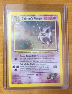2000 Pokemon Sabrina's Gengar Holo 014/132 Gym Heroes Holo - Image 1