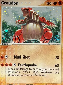 Groudon 102/101 Pokemon 2004 EX Hidden Legends-Secret Rare Holo -NM with Swirl - Image 2