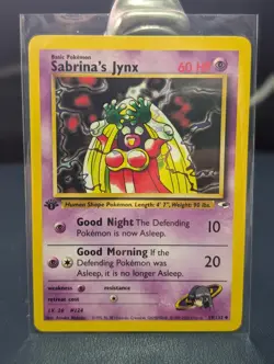 Sabrina's Jynx 059/132 Gym Heroes 1st Edition 2000 Vintage Pokemon TCG - Image 1