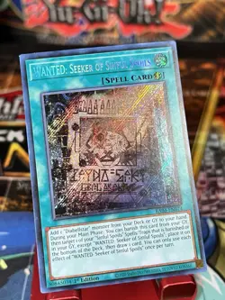 YuGiOh! TCG || WANTED: Seeker of Sinful Spoils - RA03-EN074 - Secret Rare - 1st - Image 1
