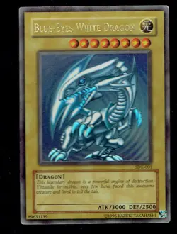 Yugioh Blue-Eyes White Dragon Ultra Rare SDK-001 Heavy Play - Image 1