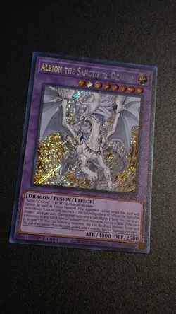 Yugioh Albion the Sanctifire Dragon CYAC-EN035 Secret Rare 1st Ed Near Mint NM - Image 3