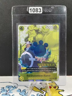 Bartholomew Kuma RARE WINNER CHAMPIONSHIP ALT ART OP09-108 ONE PIECE (1083) - Image 1