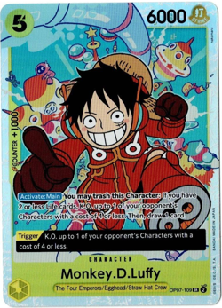 One Piece TCG Monkey D. Luffy OP07-109 SR NM English 500 Years in the Future - Image 1