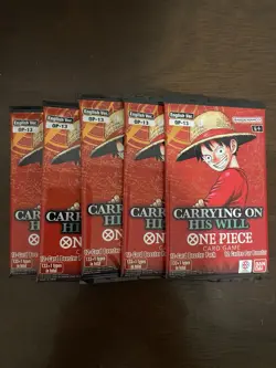 One Piece Carrying On His Will OP-13 Five 5 Booster Packs Lot English C - Image 1