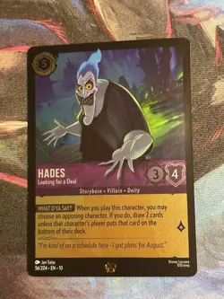 Disney Lorcana TCG - Whispers in the Well Hades Looking For A Deal - 56/204 - Image 1