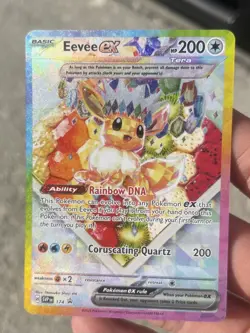 Pokemon TCG Prismatic Evolutions Eevee EX 174 Black Star Promo Card - Image 4