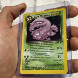 Dark Weezing 14/82 Holo Rare Team Rocket Unlimited WOTC Pokemon Card LP/NM TCG - Image 2