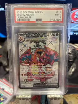 Pokemon TCG Obsidian Flames Charizard EX Ultra Rare Card 215/197 PSA 9 - Image 1