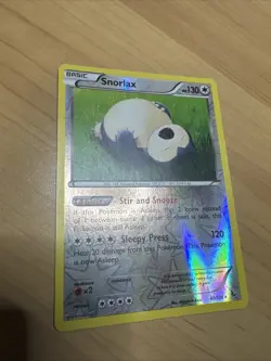 Pokemon TCG Card 2014 XY Flashfire - Snorlax 80/106 Reverse Holo - Image 1