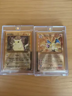 Pokemon Celebrations Gold Metal Charizard & Pikachu Cards 25th Anniversary Set - Image 5