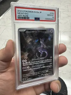 MEWTWO PSA 10 2023 POKEMON SCARLET & VIOLET JAPANESE #183/165 ART RARE TCG CARD - Image 1
