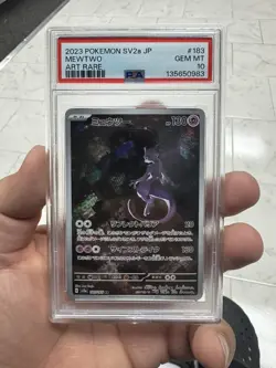 MEWTWO PSA 10 2023 POKEMON SCARLET & VIOLET JAPANESE #183/165 ART RARE TCG CARD - Image 3