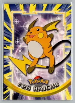 1999 TOPPS TV POKEMON CARDS 1ST PRINTING- BLUE TOPPS LOGO RAICHU #26 - Image 1