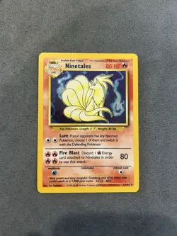 Pokemon Ninetales Holo Unlimited Rare TCG Card Base Set 12/102 - Image 1