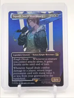 SQUALL, SEED MERCENARY 2025 MAGIC FINAL FANTASY BORDERLESS RARE FOIL Q0165 - Image 1