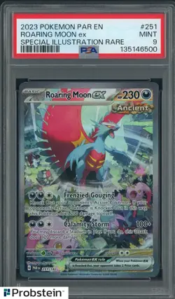 2023 Pokemon PAR EN Special Illustration Rare #251 Roaring Moon ex PSA 9 MINT - Image 1