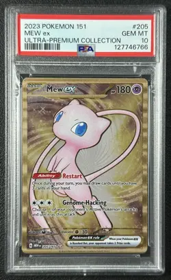 MEW EX PSA 10 2023 POKEMON SV 151 - EN #205/165 ULTRA PREMIUM COLL 766 - Image 1