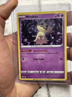 Pokemon Mimikyu Cosmos Holo Rare - 081/189 - Darkness Ablaze Pokemon 2020 LP - Image 1