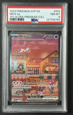MEW EX PSA 8 2023 POKEMON SV BLACK STAR PROMOS SVP EN #053 ULTRA PREMIUM COLL 63 - Image 1