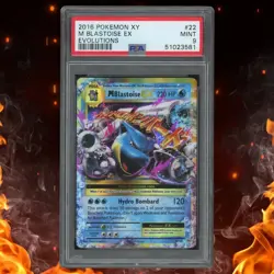 Pokemon XY Evolutions M BLASTOISE EX 22/108 PSA 9 - Image 1